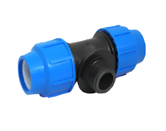 Alprene Compression 90° Male Tee | 16mm - 110mm Sizes