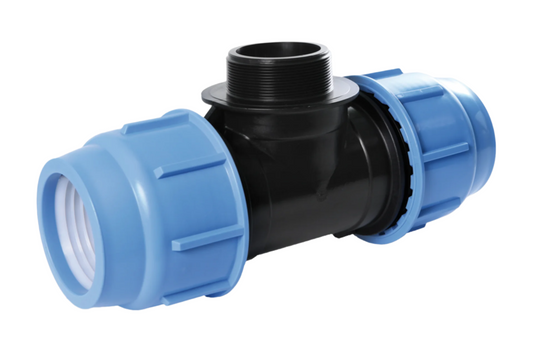 SAB Compression 90° Male Tee | 20mm - 110mm Sizes