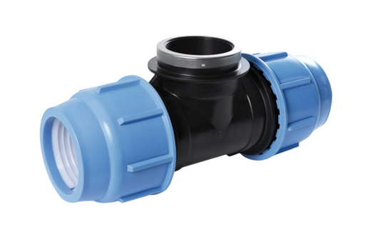 SAB Compression 90° Female Tee | 20mm - 110mm Sizes