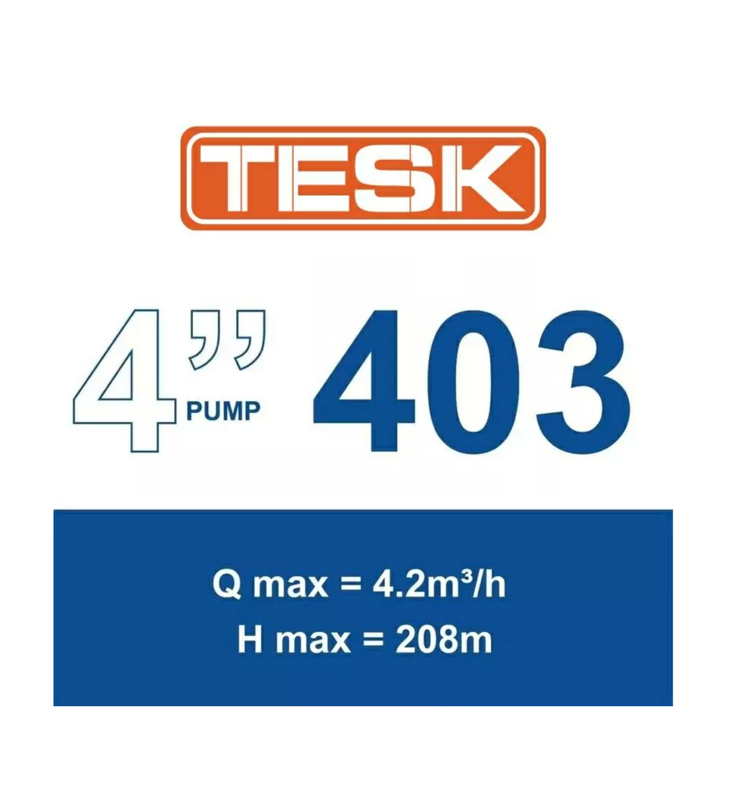 TESK 403 Series 4" Submersible Borehole Pumps
